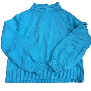 Who What Wear Bright Blue Cowl Neck Sweater